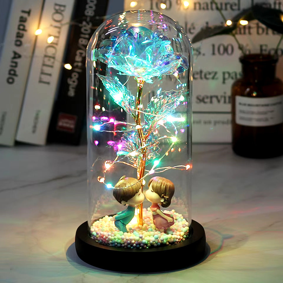 (*Anniversary & Couples Edition*) Eternal Galaxy Rose LED in Dome