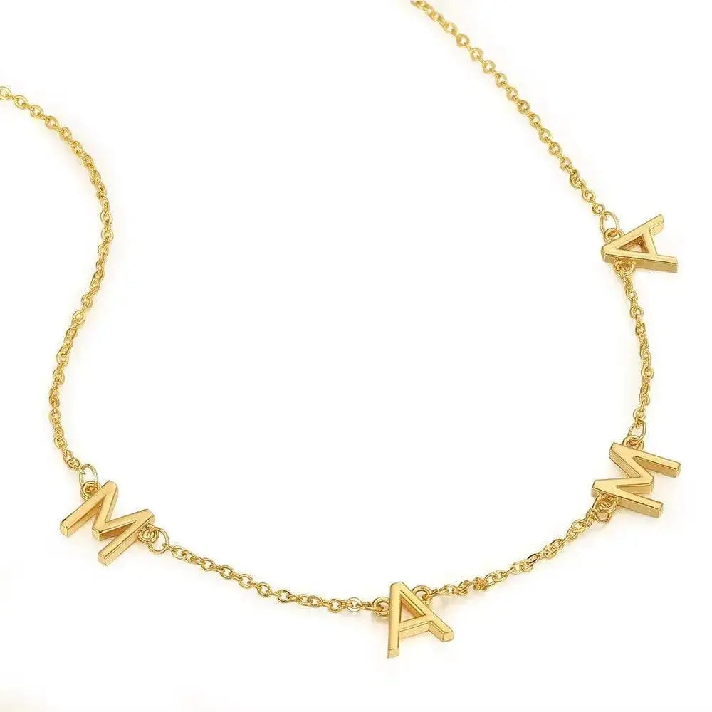 Mama Initial Suspended Necklace