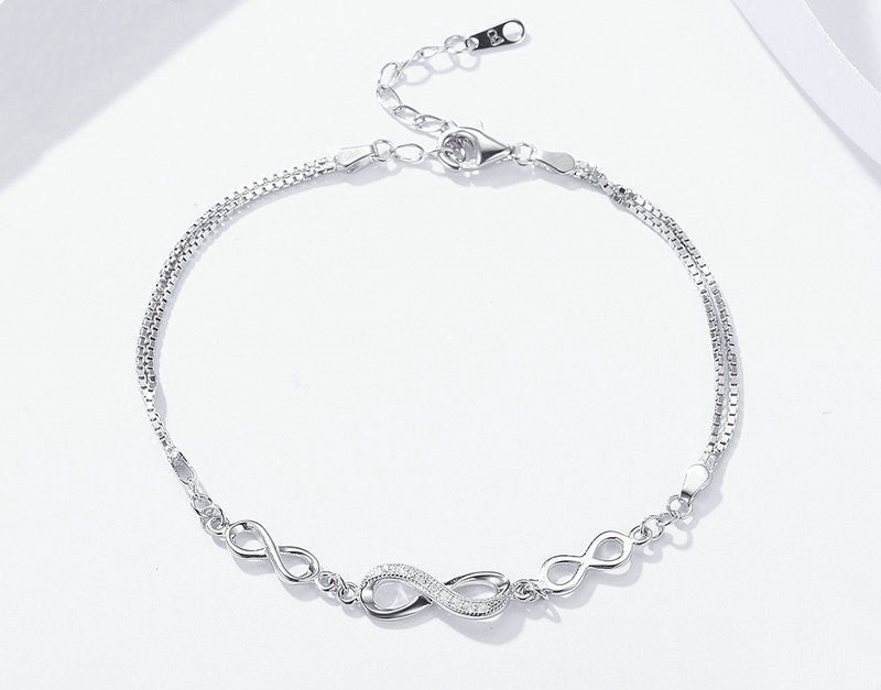 (*Autumn Sale*) Sterling Silver Infinity Bracelet