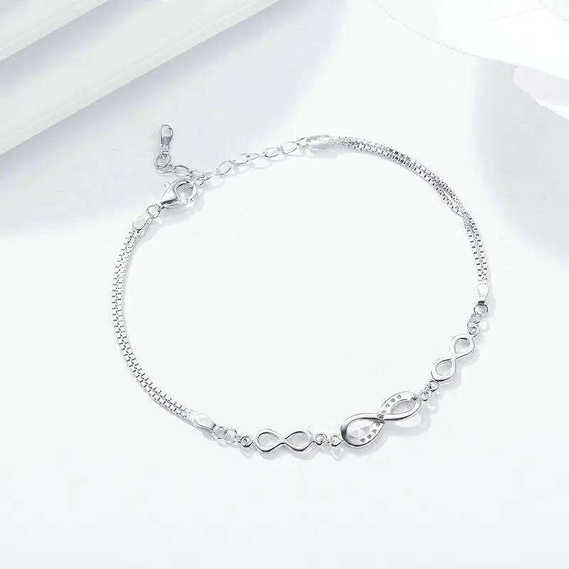 (*Autumn Sale*) Sterling Silver Infinity Bracelet