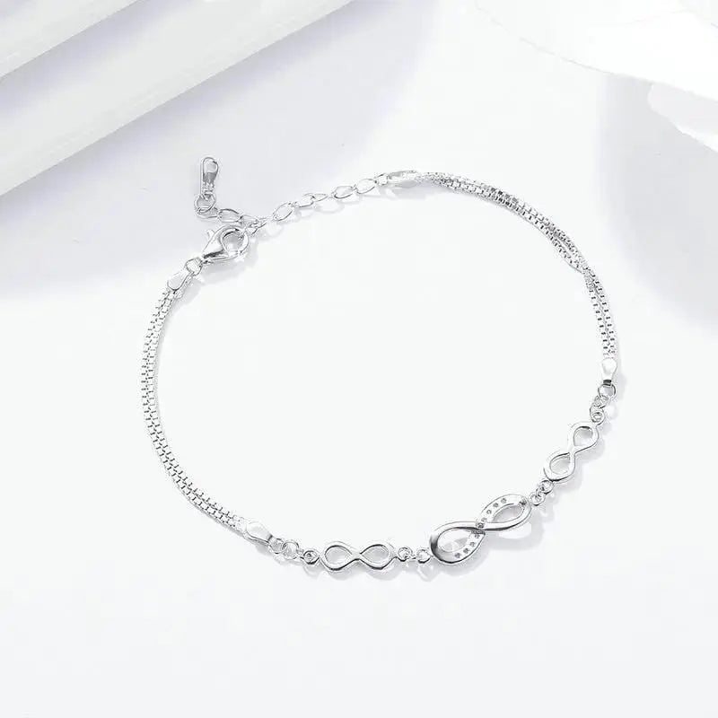 (*Autumn Sale*) Sterling Silver Infinity Bracelet
