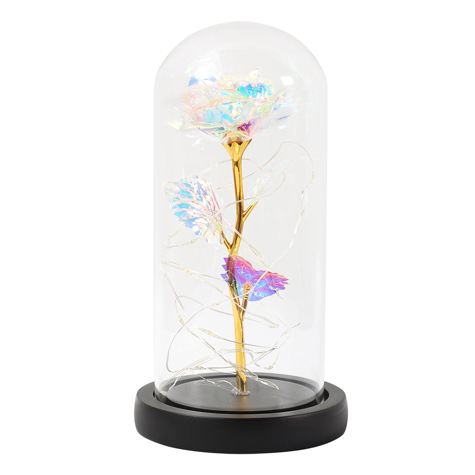 Exclusive Eternal Galaxy Rose LED Flower in Glass Dome