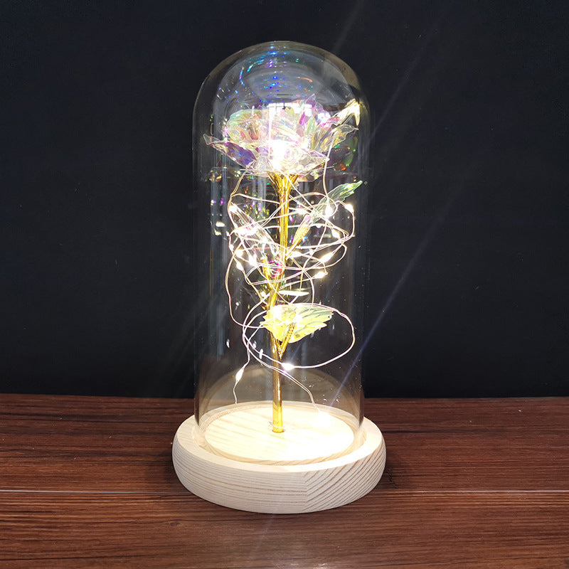 Exclusive Eternal Galaxy Rose LED Flower in Glass Dome