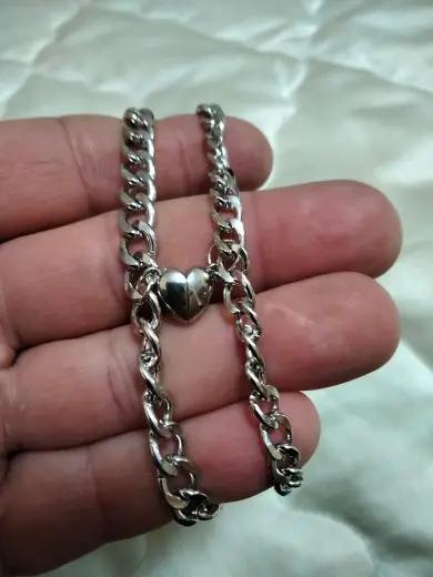 Magnetic Heart Charm Bracelet Set