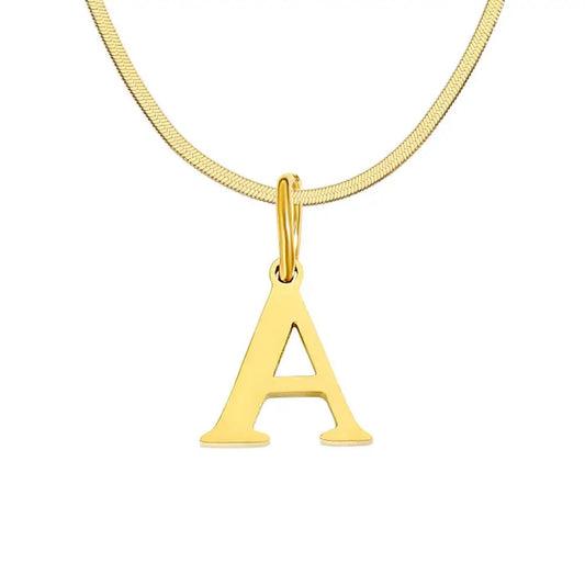 (*Spring Sale*) Herringbone Initial Necklace