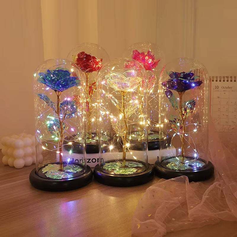 (*Autumn Sale*) Eternal LED Rose Flower in Glass Dome 