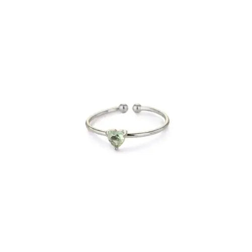 Mini Heart Birthstone Ring 