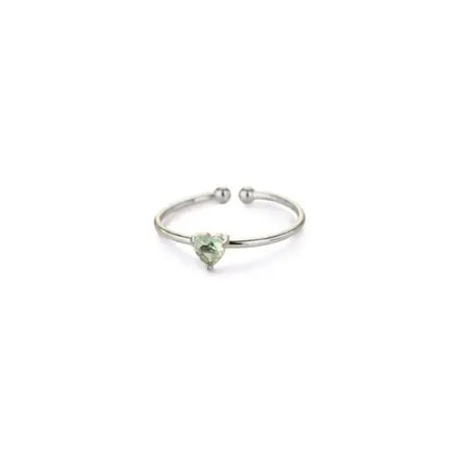Mini Heart Birthstone Ring 