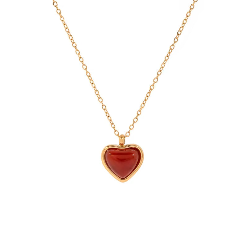 (*Spring Sale*) Heart Gemstone Pendant