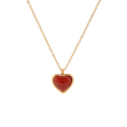 (*Spring Sale*) Heart Gemstone Pendant