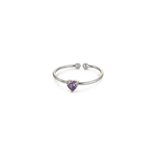 Mini Heart Birthstone Ring 
