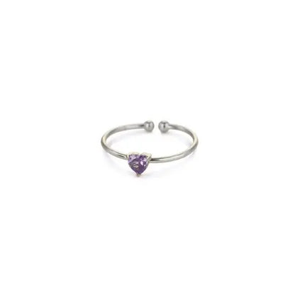 Mini Heart Birthstone Ring 