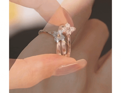 (*Autumn Sale*) Eternal Flower Bezel Ring 