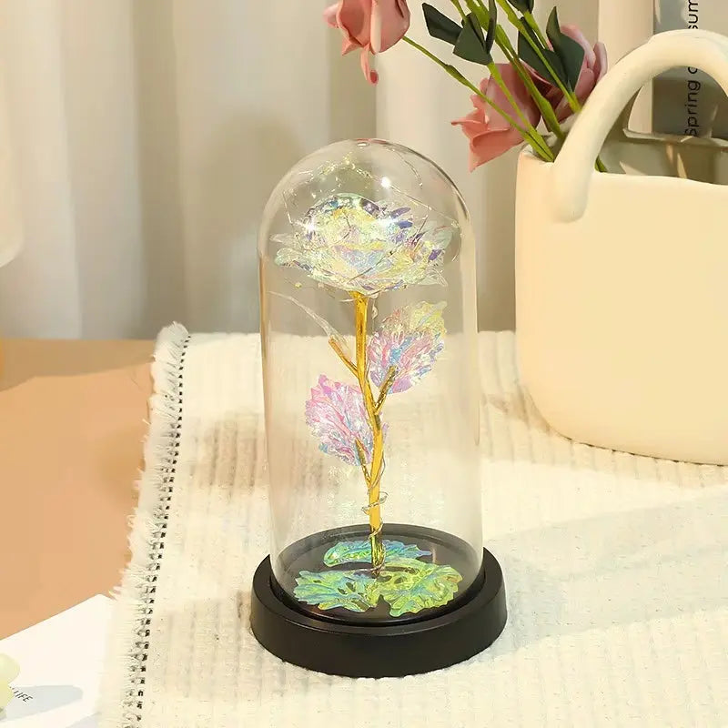 (*Autumn Sale*) Eternal LED Rose Flower in Glass Dome 