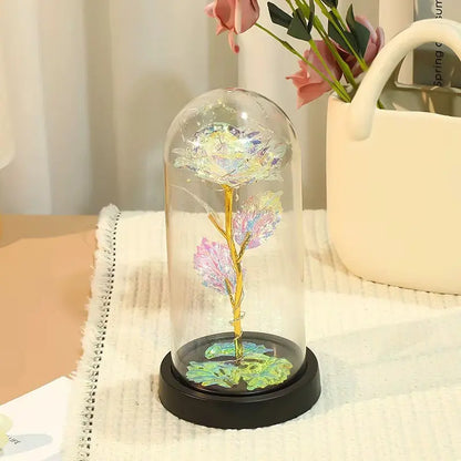 (*Autumn Sale*) Eternal LED Rose Flower in Glass Dome 