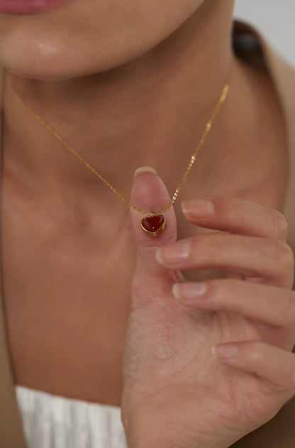 (*Spring Sale*) Heart Gemstone Pendant