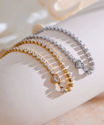 Mini Sparkling Heart Tennis Bracelet