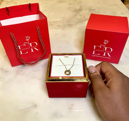 (*Spring Sale*) Eternal Rose Box Set W/ Engraved Necklace & Eternal Rose 