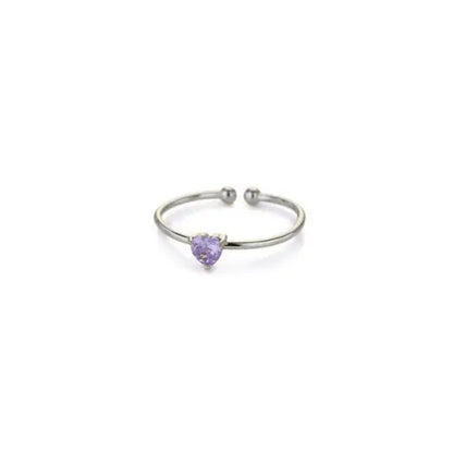 Mini Heart Birthstone Ring 