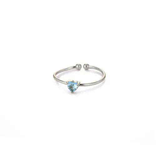 Mini Heart Birthstone Ring 