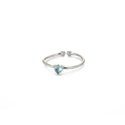Mini Heart Birthstone Ring 