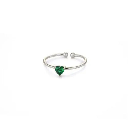 Mini Heart Birthstone Ring 