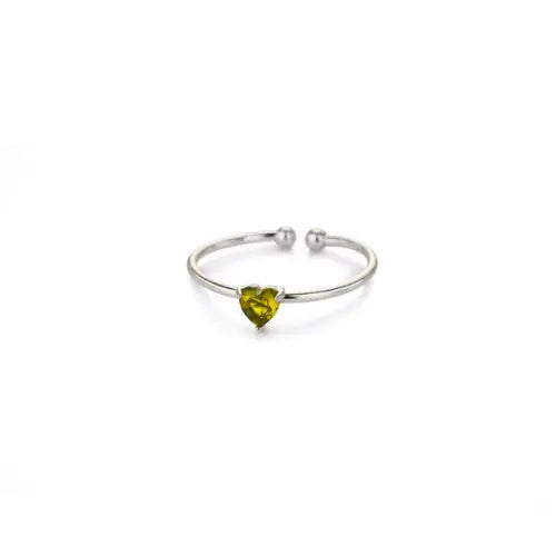 Mini Heart Birthstone Ring 