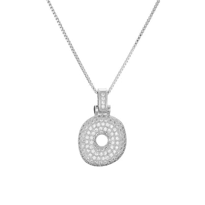 Chunky Ice Letter Initial Necklace
