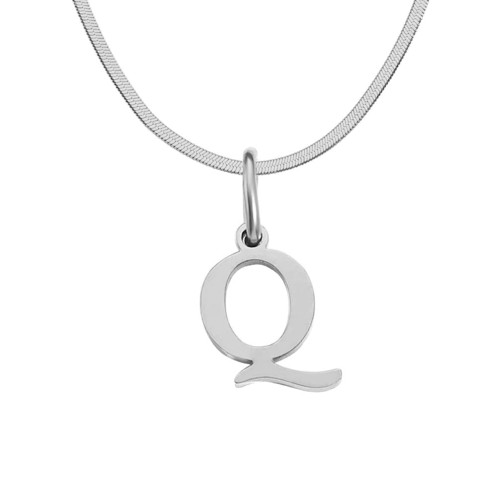 (*Christmas Sale*) Herringbone Initial Necklace