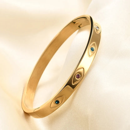 (*Autumn Sale*) Luxury Evil Eye Bangle