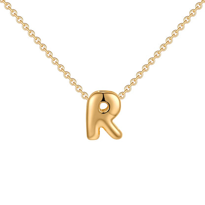 (*Christmas Sale*) Dainty Mini Bubble Initial Necklace