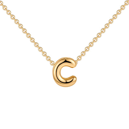 (*Christmas Sale*) Dainty Mini Bubble Initial Necklace