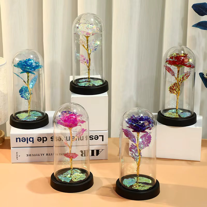 (*Autumn Sale*) Eternal LED Rose Flower in Glass Dome 