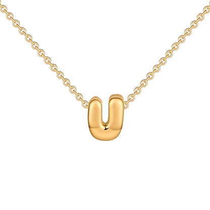 (*Christmas Sale*) Dainty Mini Bubble Initial Necklace