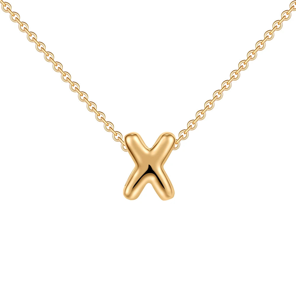 (*Christmas Sale*) Dainty Mini Bubble Initial Necklace