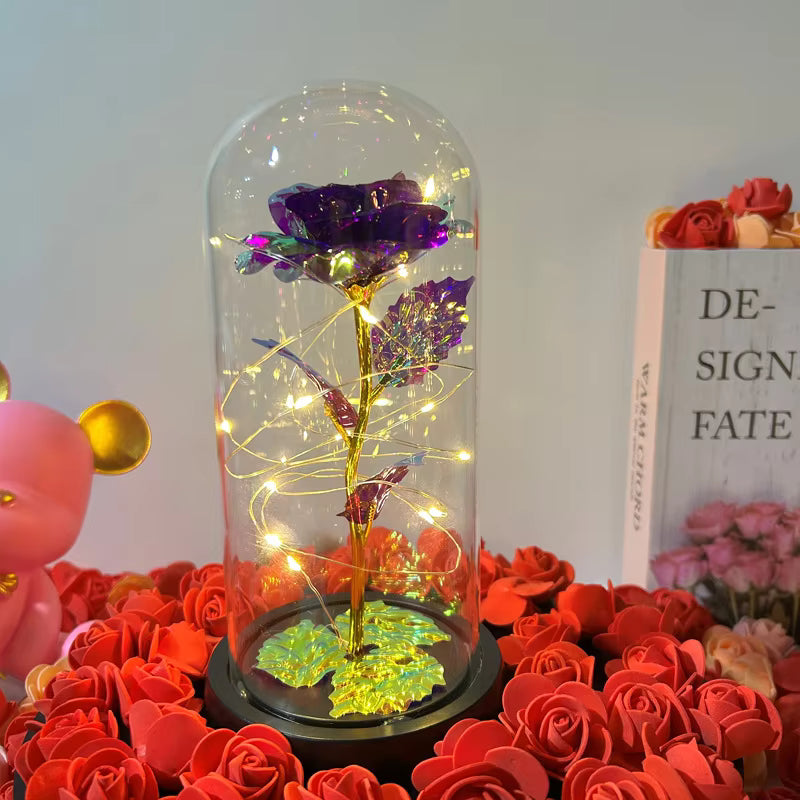(*Autumn Sale*) Eternal LED Rose Flower in Glass Dome 