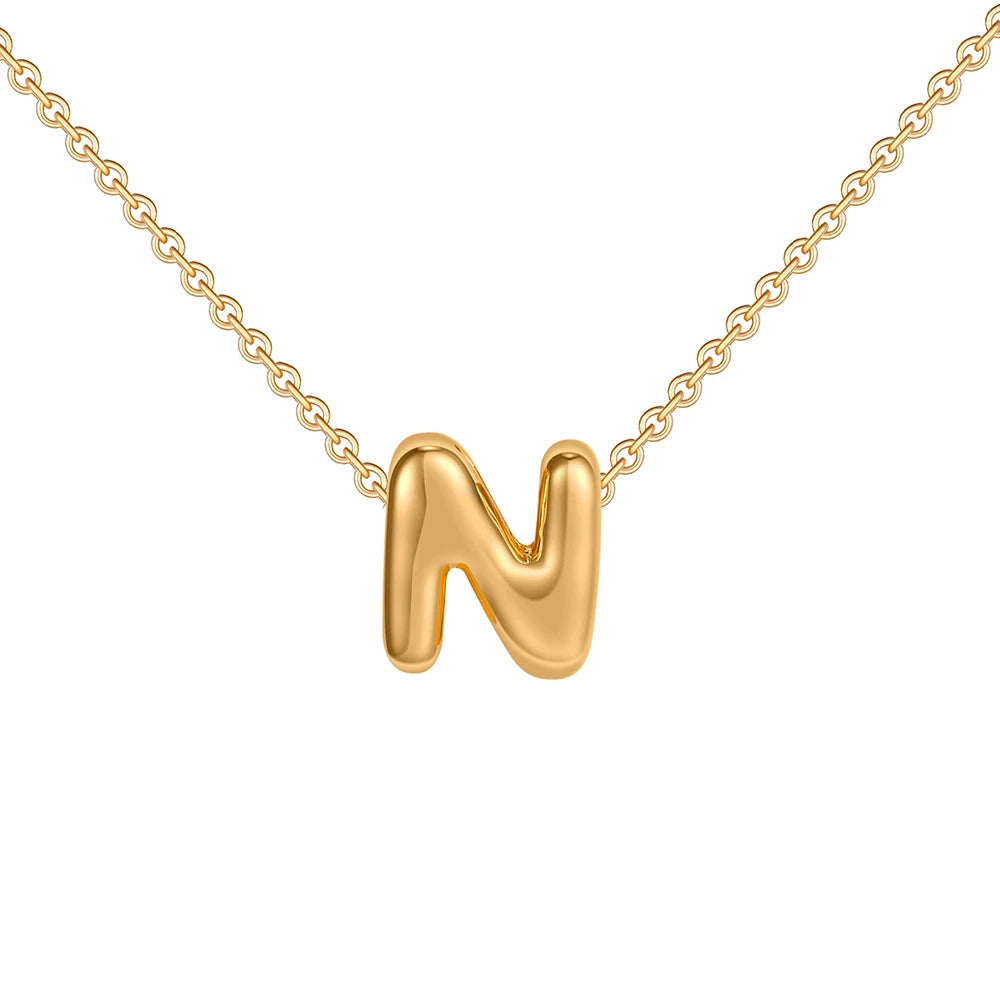 (*Christmas Sale*) Dainty Mini Bubble Initial Necklace