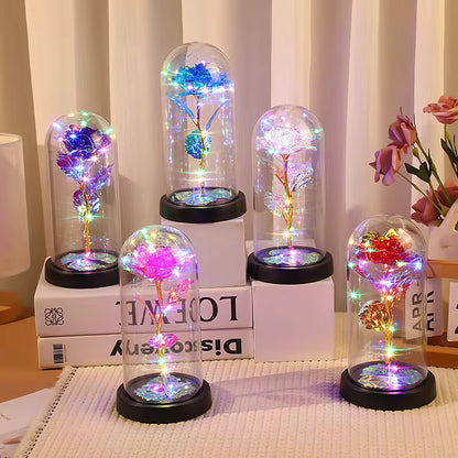 (*Autumn Sale*) Eternal LED Rose Flower in Glass Dome 