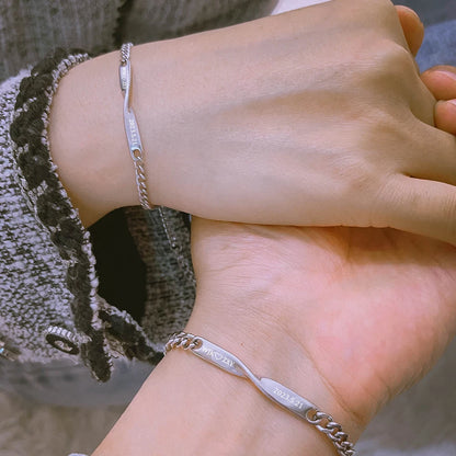 Infinity Love Engraved Couple Bracelets Set