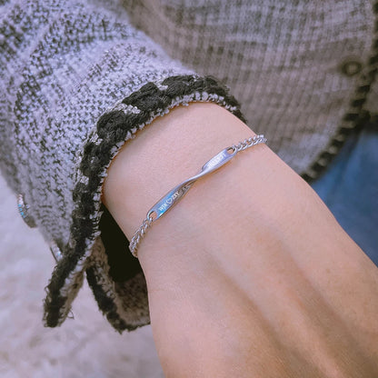 Infinity Love Engraved Couple Bracelets Set