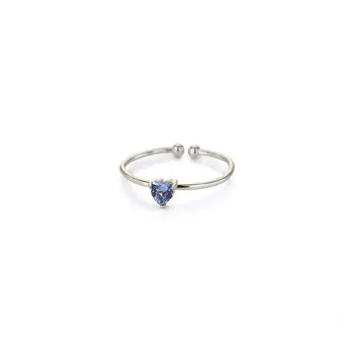 Mini Heart Birthstone Ring 