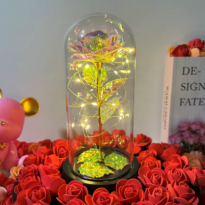 (*Autumn Sale*) Eternal LED Rose Flower in Glass Dome 