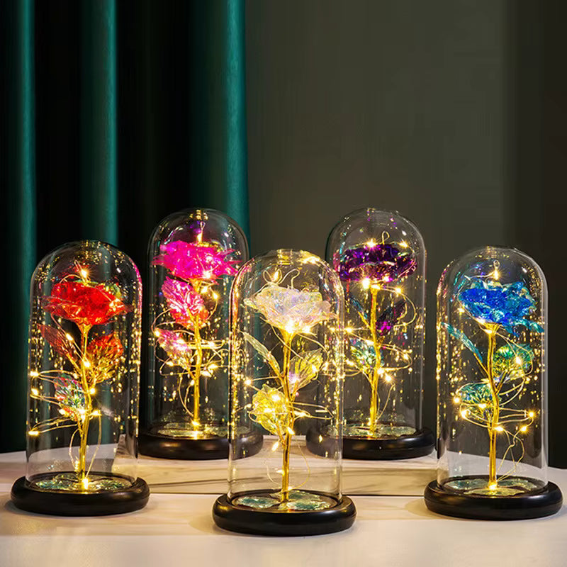 (*Autumn Sale*) Eternal LED Rose Flower in Glass Dome 