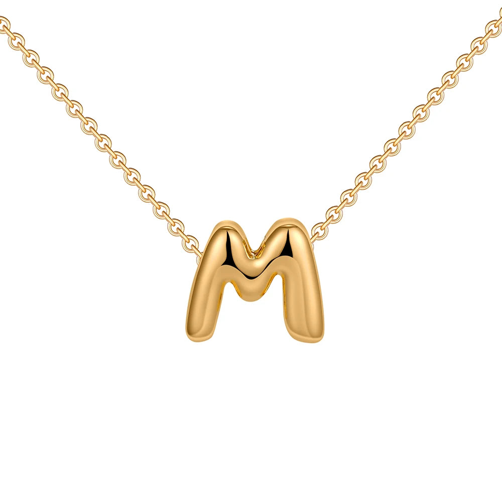 (*Christmas Sale*) Dainty Mini Bubble Initial Necklace