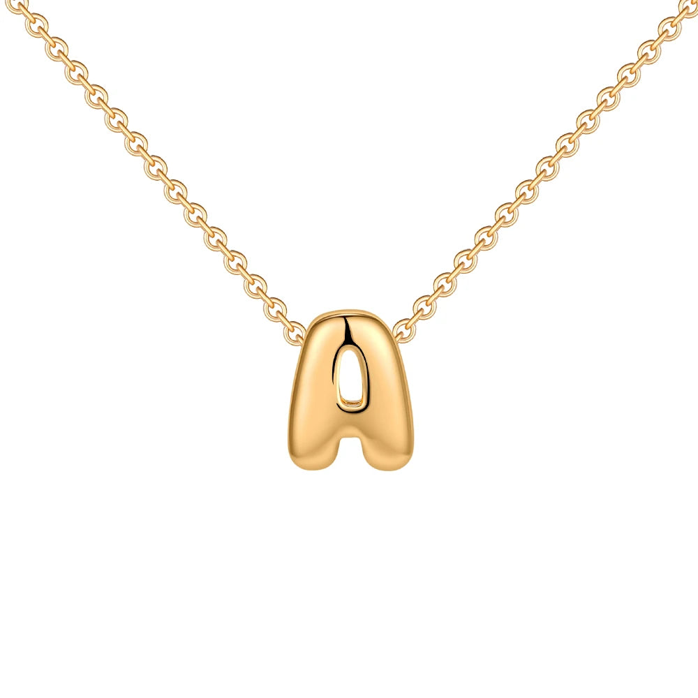 (*Christmas Sale*) Dainty Mini Bubble Initial Necklace