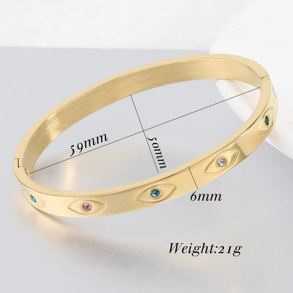 (*Autumn Sale*) Luxury Evil Eye Bangle