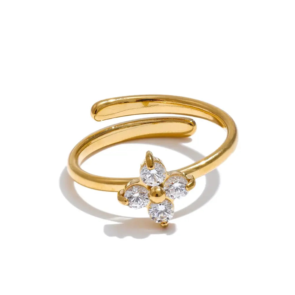(*Autumn Sale*) Eternal Flower Bezel Ring 