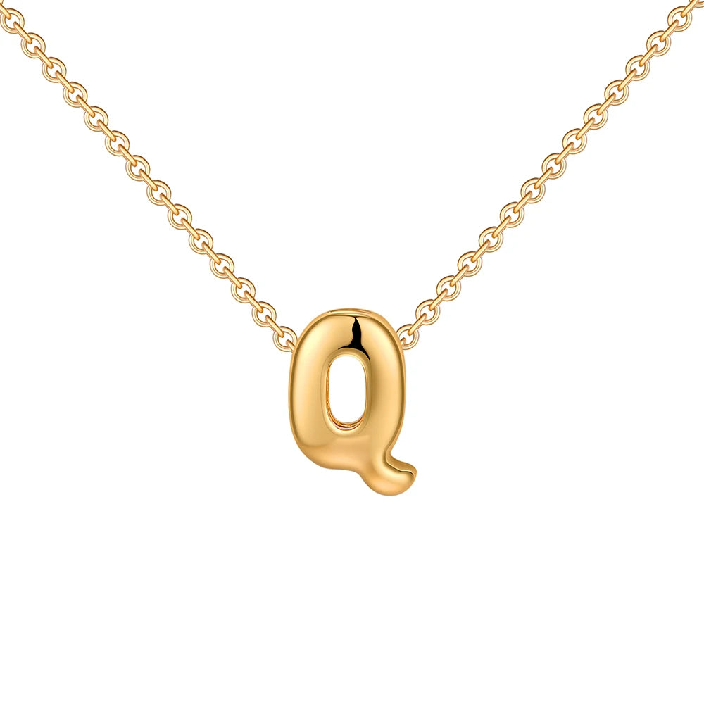 (*Christmas Sale*) Dainty Mini Bubble Initial Necklace