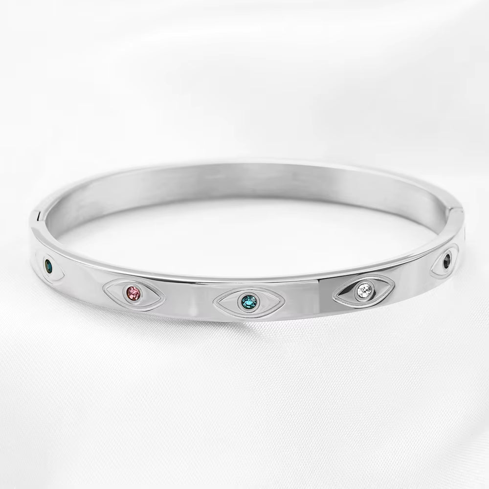 (*Autumn Sale*) Luxury Evil Eye Bangle