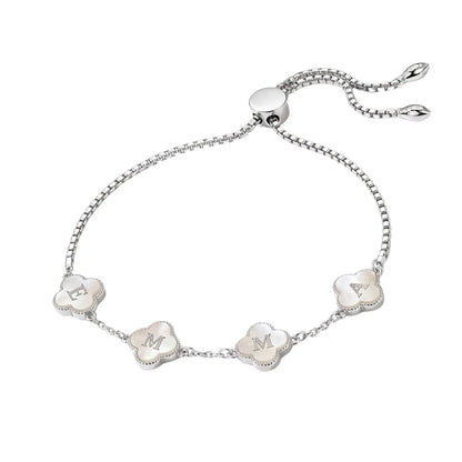 (*Spring Sale*) Pearl Clover Custom Name Bracelet 